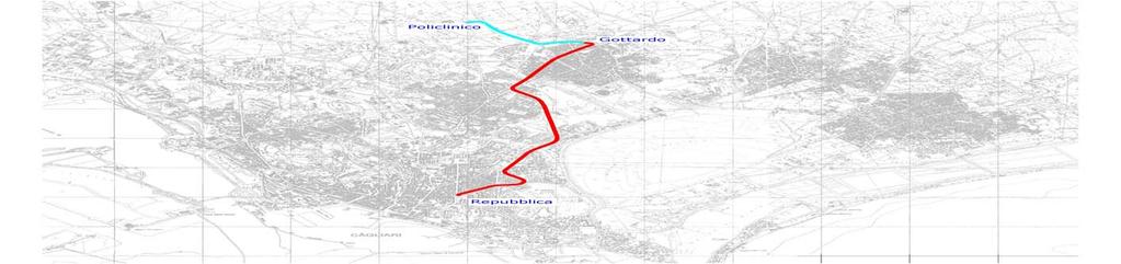 Metropolitana di superficie nell area vasta di Cagliari Localizzazione Cittadella Universitaria -------- Linea 1 1 Lotto