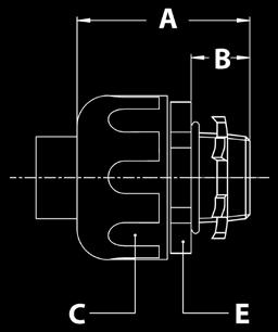 RACCORDI ANAMET PER GUAINE COMPLETAMENTE PLASTICHE, IP 67, POLIAMMIDE Raccordo NPT maschio diritto,