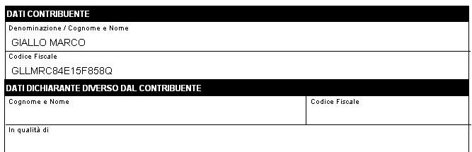 modificabile: Nella sezione Dati contribuente: se si tratta di ditta individuale in