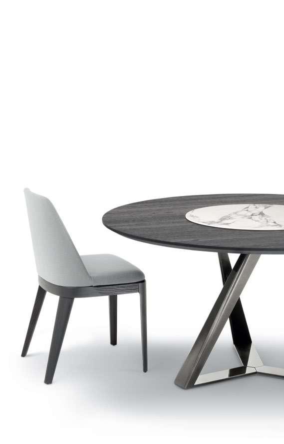 SWIVEL TRAY BUILT INTO TABLE > CM003 GLOSSY ARABESCATO SUPERMARBLE MARGOT SEDIA / CHAIR COD. 40.