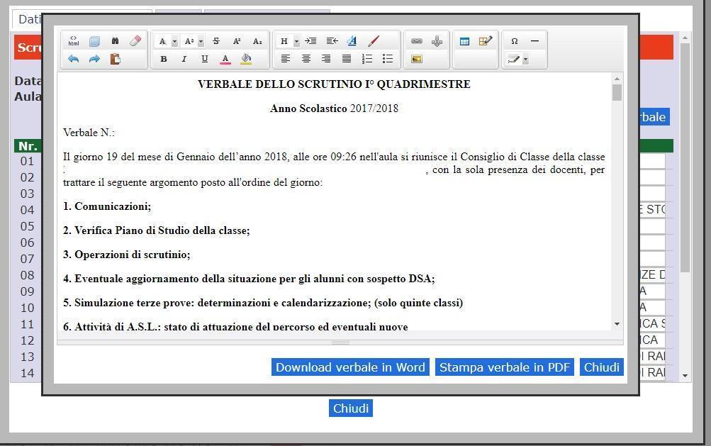 pendrive o sul pc. Compilate il verbale seduta stante o in un secondo momento secondo gli accordi con il consiglio, stampatelo e lo inserite nel registro dei verbali.