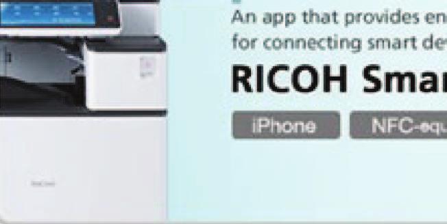 Ricoh Smart Device Connector Tipologia: App Mobile Disponibilità: App Store, Google Play I dispositivi smart sono sempre più utilizzati nella gestione dei documenti e delle informazioni legate al