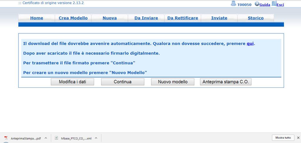 Cert O Predisposizione pratica E possi ile s ari are e visio are, pri a della fir a,