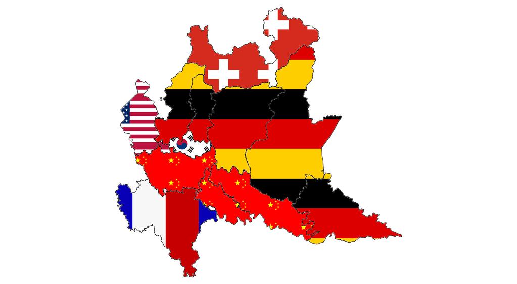 Rappresentazione cartografica degli arrivi per principale nazionalità Dalla rappresentazione cartografica si evince una certa caratterizzazione territoriale degli arrivi turistici per nazionalità: la