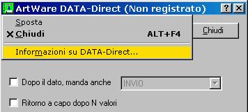 Registrazione del programma Appena installato, DATA-Direct (più avanti AWDD ) viene avviato in versione dimostrativa.