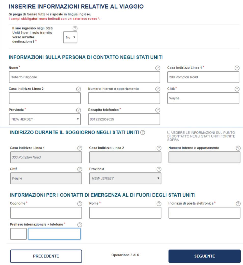 3 Ricordati di scegliere NO in questa tendina Copia tutte le informazioni che vedi riportate qui nome: Roberto Filippone casa indirizzo linea 1: 300 Pompton