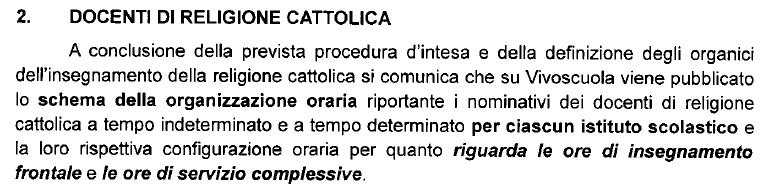 riferimento normativo per la definizione degli organici di