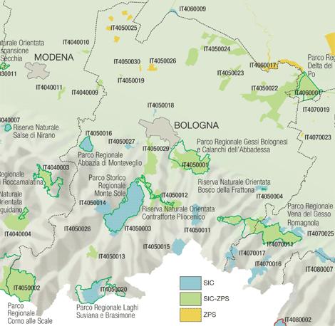 Area in esame Figura 5.1 Rete Natura 2000 in Emilia Romagna 6.