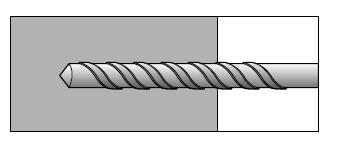 Nei punti indicati, fora con il trapano per una profondità di 80~100mm. (punta di Ø 8 mm, momento torcente 45 ~ 60 kgf/cm) 5.