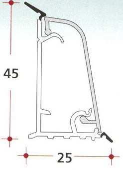 Terminale semicurvo Cad 40 Giunzione tedesca Cad 40 Giunzione tedesca fuori quadro Cad