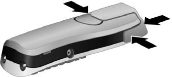 Mettere in funzione il telefono Fissare la clip da cintura Sul portatile all altezza del display vi sono i forellini laterali per la clip da cintura.