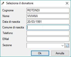 1.1.2 Trova avanzato Permette, come per i calendari aferesi, di andare a cercare un appuntamento specifico del