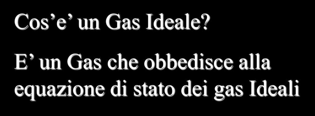 Modello del Gas Ideale 1. Le molecole che compongono il gas ideale vengono considerate puntiformi 2.