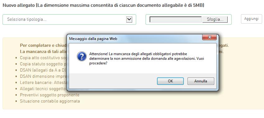 Figura 51 Avviso documento già caricato Una volta ultimato il caricamento dei