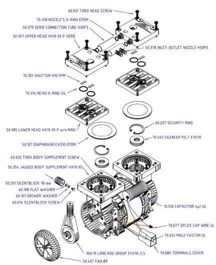 EXPLODED VACUUM PUMP COD.