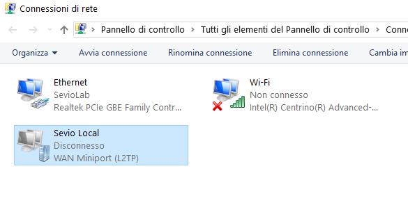 Abilitazione navigazione Internet su Postazione di Controllo Locale Durante la connessione ad una VPN, Il sistema operativo Windows, invia di default tutto il traffico nel tunnel VPN, impedendo nel