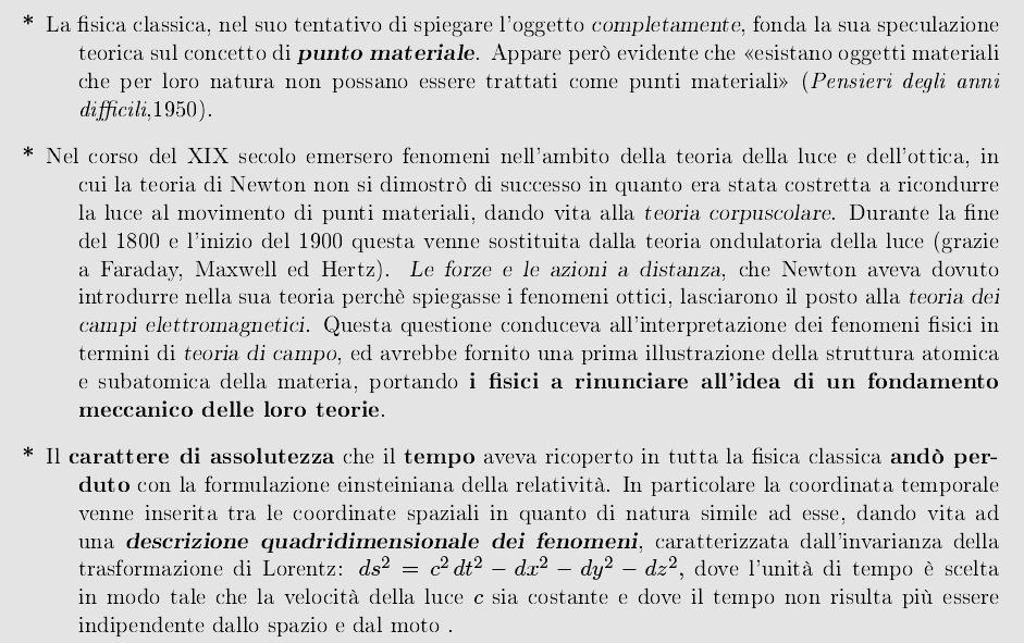 3. Il miglioramento di una teoria: sguardo