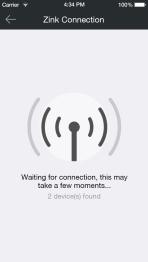 7 If you see this screen, the app will connect your camera to your WiFi ZMD_SAP network. This may take a few minutes.