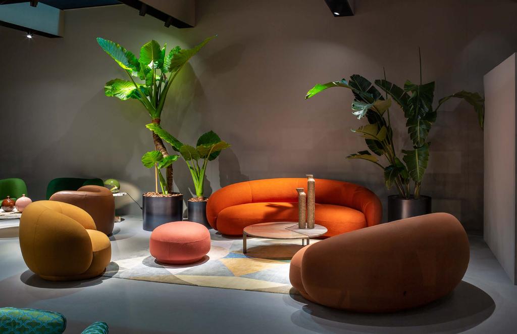 38 Julep (cat. Sofa, Armchair, Chaise-longue, Ottoman) designed by Jonas Wagell (2018). Joaquim (cat.