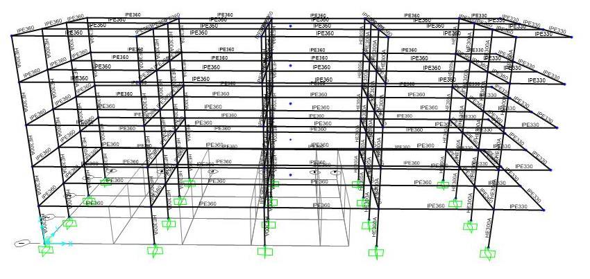 Oltre a modificare le dimensioni della struttura sono stati modificati anche i carichi inerenti ai pesi strutturali q s= 10kN/m e carichi non strutturali q s = 3,84 kn/m di tale telaio (fig. 3.1).