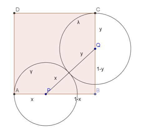 Problema Punto. Osservato che deve essere 0, indicato con y il raggio di, deve essere anche 0 y. Il triangolo PBQ è un triangolo rettangolo.