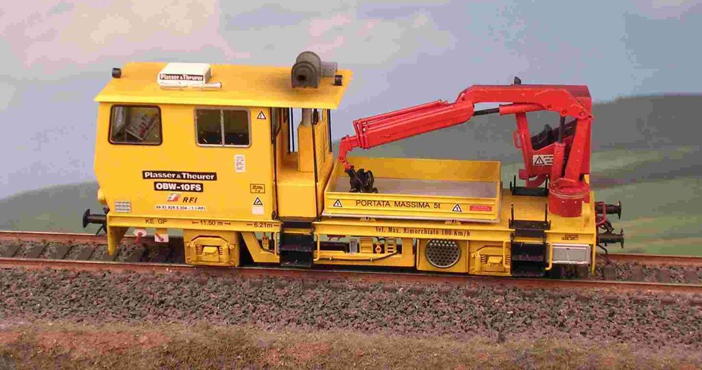 ART.1250 VEICOLO DI SERVIZIO PLASSER & THEURER OBW 10 FS Modello in tutto metallo