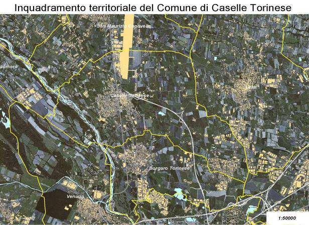 1.2 Inquadramento territoriale del Comune di Caselle Torinese Figura 8 - Inquadramento territoriale del Comune di Caselle T. Evoluzione delle popolazione residente 18.5 18. 17.5 2.297.598 2.35. 2.3. 17. 16.