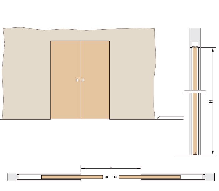 PORTA SCORREVOLE INTERNO MURO PORTA SCORREVOLE INTERNO MURO PANNELLO ANTA DOPPIA LISTINO PREZZI (IVA ESCLUSA) Pannello singolo porta scorrevole finitura: grezzo cm 60 cm 70 cm 80 cm 90 cm 100 cm 110