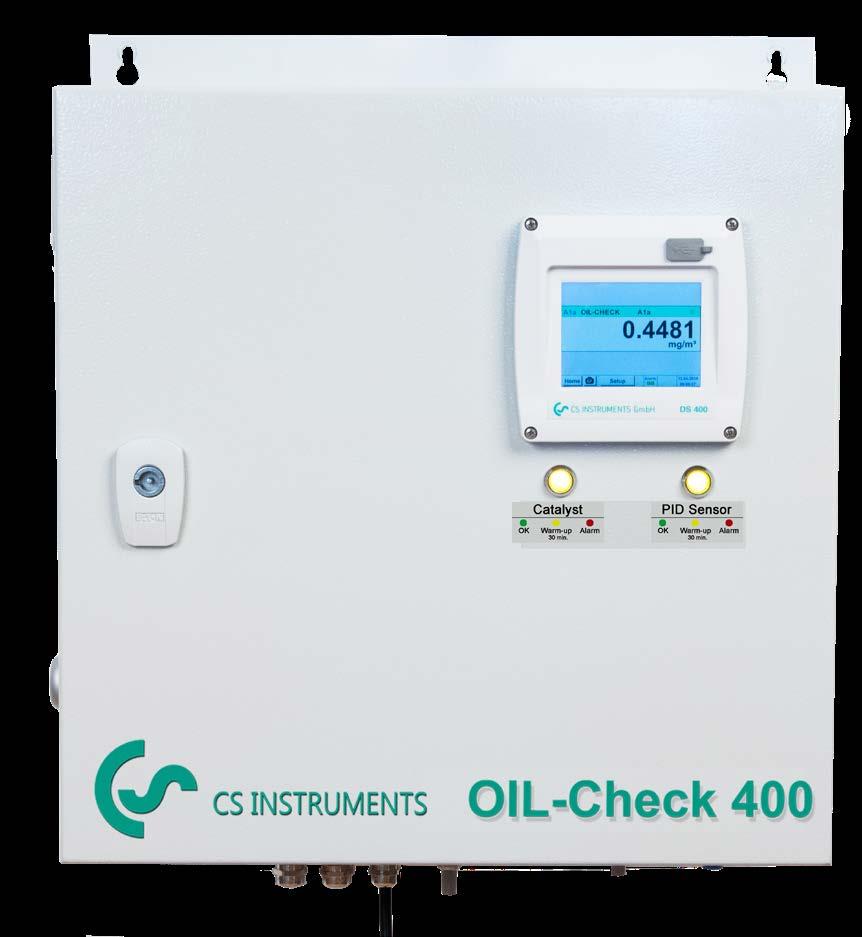 OIL-Check 400 Il sistema di monitoraggio per la misura permanente ad alta precisione del contenuto di olio residuo nell'aria compressa.