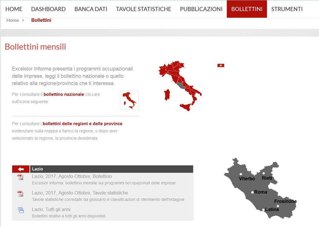 risultati dell indagine mensile Dal 2017 l indagine