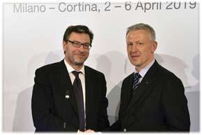 L appuntamento fa seguito all incontro del 5 aprile al Castello Reale di Milano, in occasione del quale il Sottosegretario Giorgetti ha consegnato al Presidente della Commissione del CIO sulla