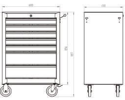 3,5 x 48 x 73 cm peso (compreso imballaggio): 93 kg RICAMBI BGS 40-1 COPPIA GUIDE CASSETTO PER BGS 40, BGS 4050 E BGS 4060 17,34 BGS 40-3 RUOTA PIROETTANTE CON FRENO 44,63 BGS 40-4 RUOTA 31,88 BGS