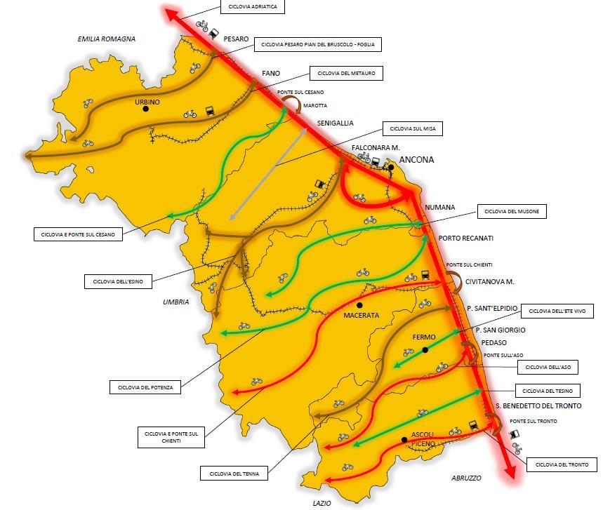 MOBILITÀ SOSTENIBILE Ciclovie: ulteriore sviluppo / completamento Es.