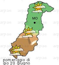 bollettino meteo per la provincia di Modena weather forecast for the Modena province Temp MAX 33 C 28 C Vento Wind 32km/h 32km/h Temp. min 20 C 18 C Temp MAX 33 C 29 C Vento Wind 36km/h 31km/h Temp.