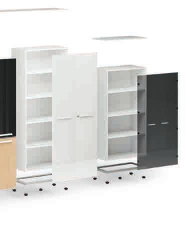 8 cm thick 13 Ripiano posizionabile in melaminico o metallo sp. 2.5 cm or metal height adjustable shelf 2.