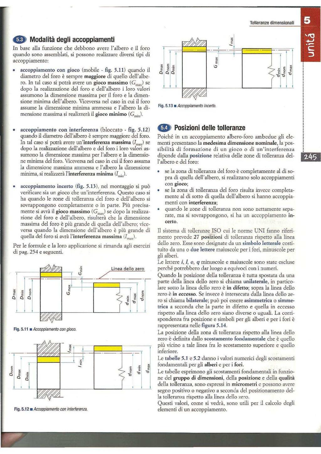 Accoppiamento incerto Avviene quando nel montaggio si può verificare sia un gioco che un interferenza.