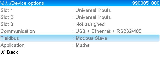 1.4 Descrizione funzionale L'opzione Modbus RTU consente il collegamento del dispositivo al Modbus mediante RS485 con la funzionalità di uno slave Modbus RTU.