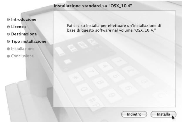 L'installazione ha inizio. Se viene visualizzata la schermata "Autentica", inserire la password, quindi fare clic sul pulsante [OK].