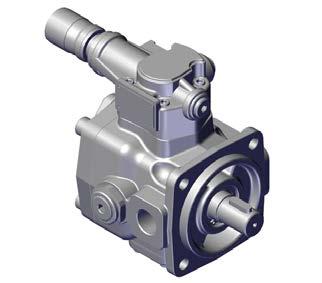 Pompa Palette Cilindrata Variabile ( con compensatore di pressione idraulico) Tipo Principali Caratteristiche: Rotazione: Destro (vista lato albero) Flangie di montaggio: Flangia 4 fori (UNI ISO