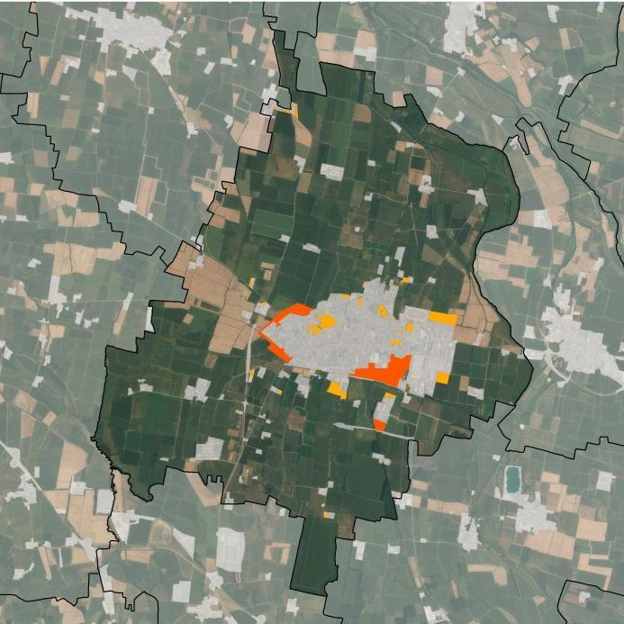 Comune di Soresina (CR) Tabella 134 Analisi GIS based delle trasformazioni del PGT TRASFORMAZIONI TIPOLOGIE AREA (ha) Ambiti di Trasformazione (PGT) Riuso 18,89 Espansione 16,6 totale 35,49