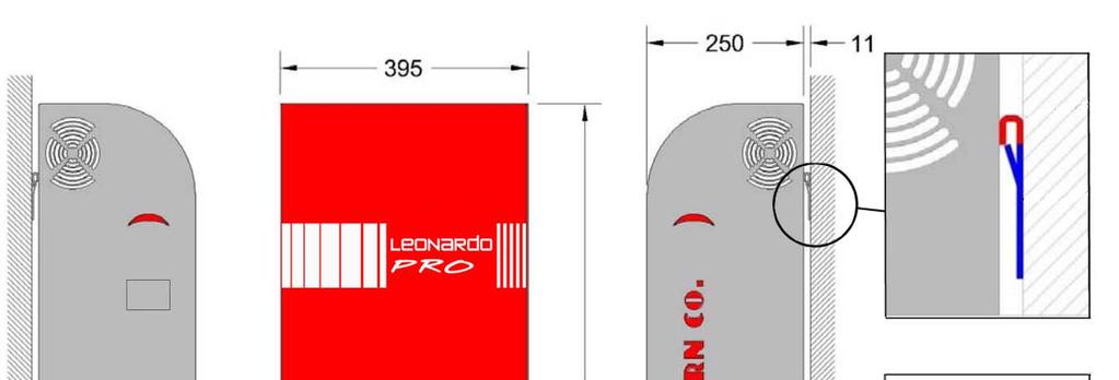 DIMENSIONI MECCANICHE E PESI Leonardo PRO 3000/48 Li = 25 kg WESTERN CO. S.r.l.