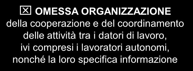 92, comma 2 OMESSO ADEGUAMENTO del piano di sicurezza e di coordinamento e del