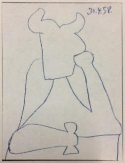 testa (21 gennaio 1939) matita su carta; 43 x 29 cm; inv.