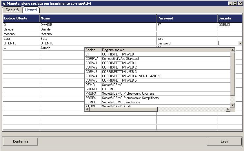 tasto F5. Per ogni causale inserita è necessario abilitare il flag Attiva per effettuare la compilazione tramite Web.