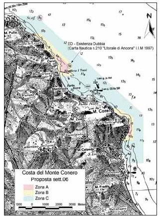 Pag. 11 di 89 Figura 2-5: proposta di perimetrazione e zonizzazione dell Area Marina Protetta Costa