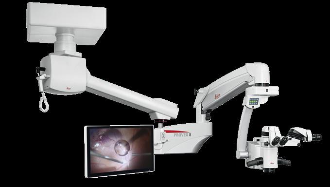Inserite le immagini OCT negli oculari del Proveo 8 Struttura ottica di qualità Intuitivo e flessibile > > Controllo semplice dell'enfocus OCT e delle funzioni del microscopio, tramite interruttore a