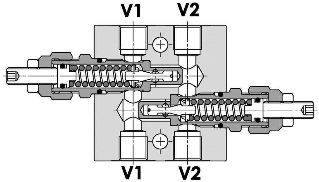 FPM-D-40-IL--3/8--- A 280/1 SPECIFICHE TECNICHE Materiali: cartuccie in acciaio zincato, parti interne in acciaio trattato termicamente. Corpo in lega di alluminio (o acciaio, su richiesta).