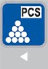 (Funzione contapezzi) Con il pulsante PCS si possono effettuare conteggi di singoli pezzi