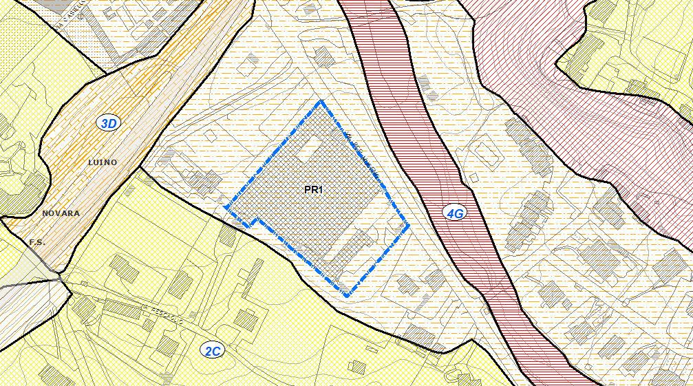 Ambito Rimessa scheda 2/2 PR 1 Porto Estratto studio geologico. Classi di fattibilità (rif.