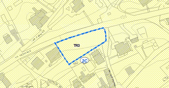 Area residenziale scheda 3/3 TR3 Musadino Estratto studio geologico. Classi di fattibilità (rif.